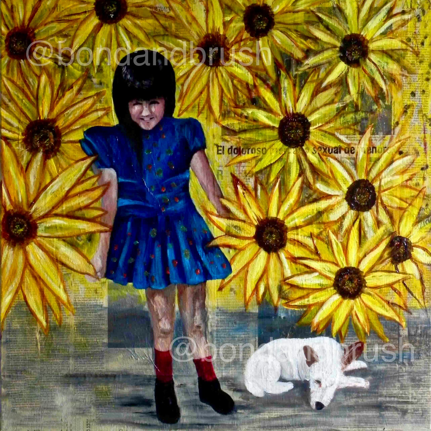 A Happy Place- Original 24x24 Acrylic Painting