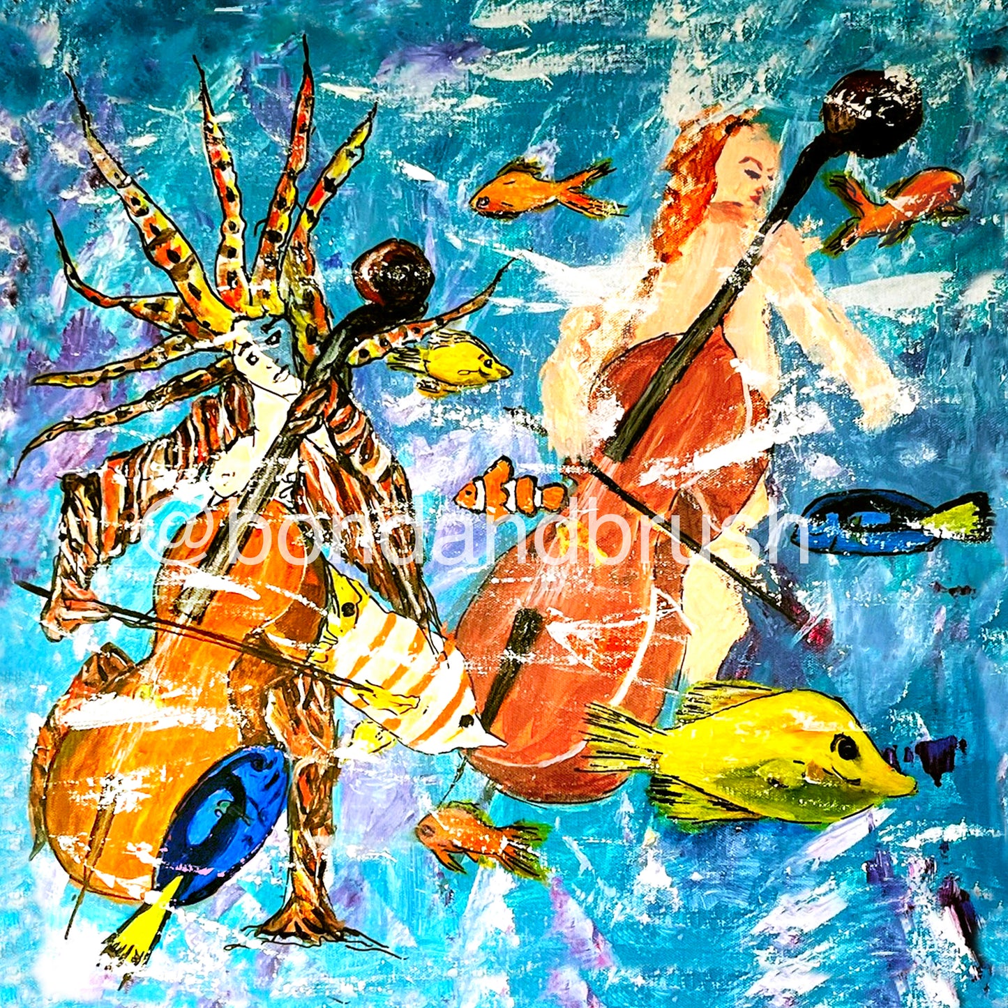 Daisies Rhapsody- Original 20x20 Acrylic Painting