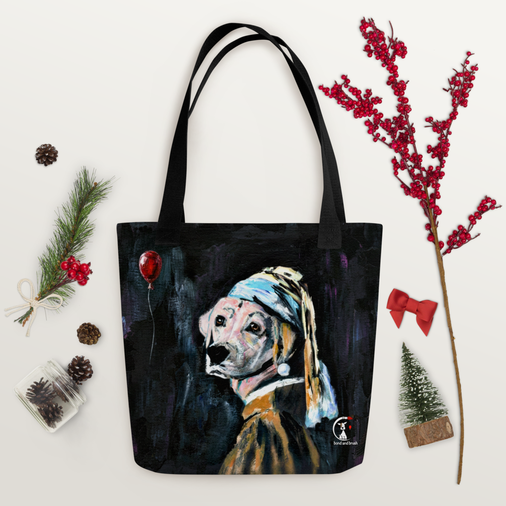 The Lab with the Pearl Earring - Tote bag