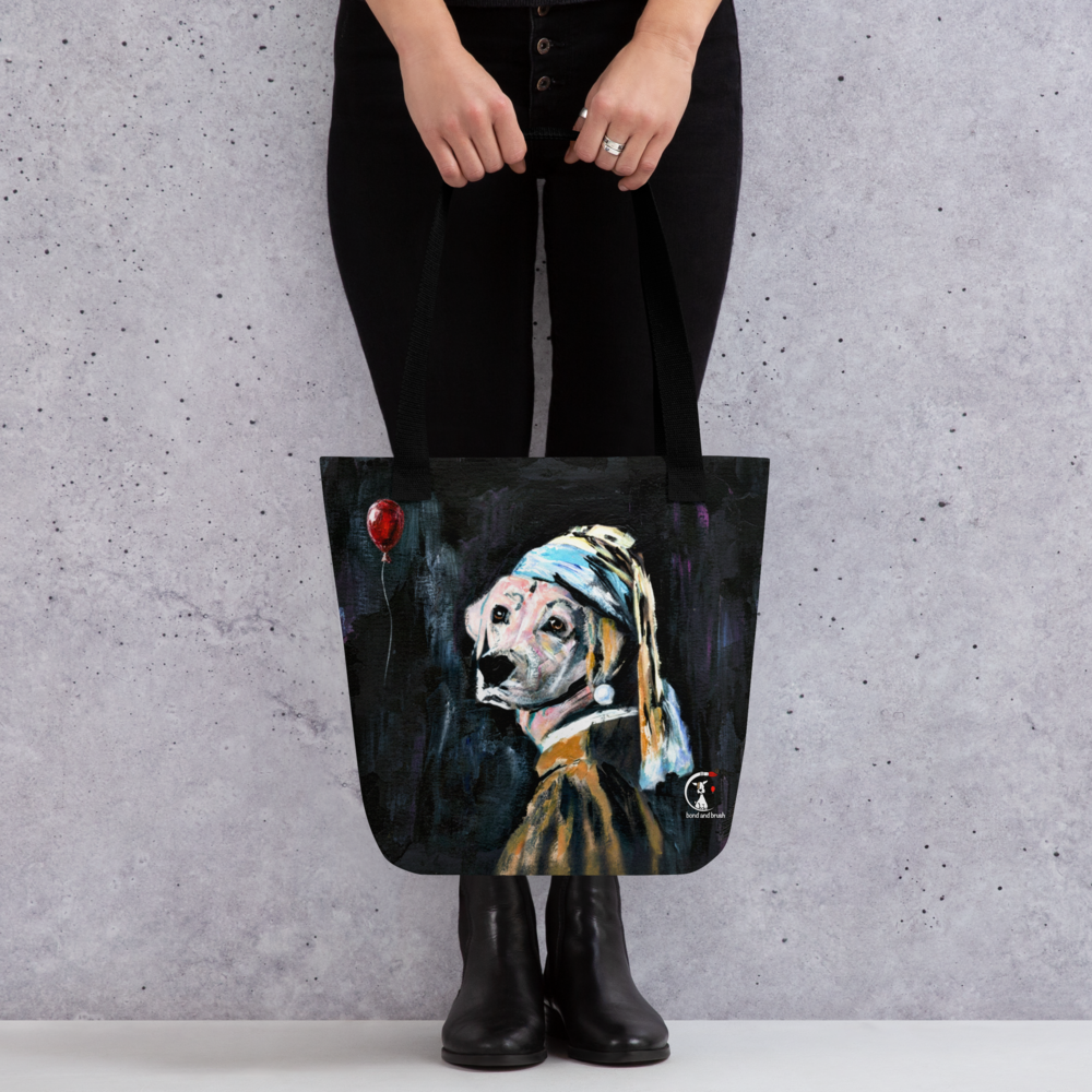 The Lab with the Pearl Earring - Tote bag